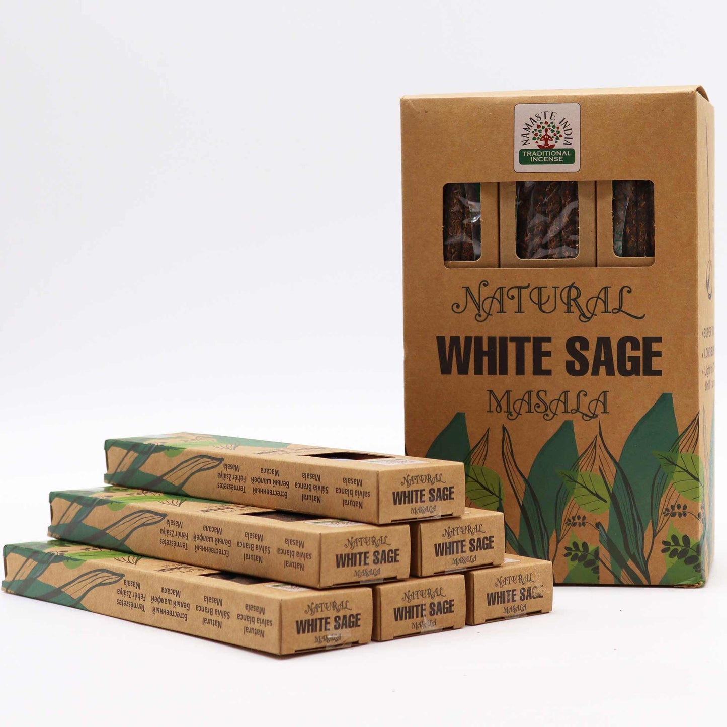 Natural Botanical Masala Incense – White Sage