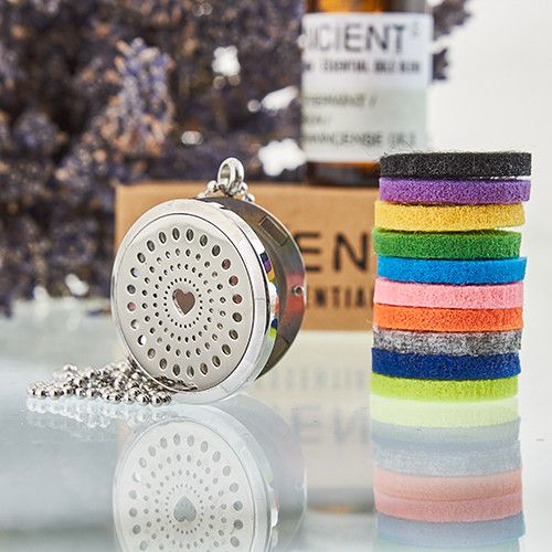 Aromaterapi Halsband – Diamanthjärta 30 mm