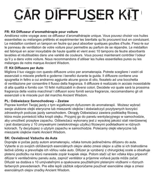Bil Diffuser Kit - Hamsa - 30mm