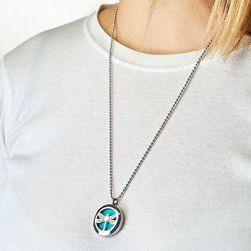 Aromaterapi‑smycke Halsband – Sköldpadda 25 mm