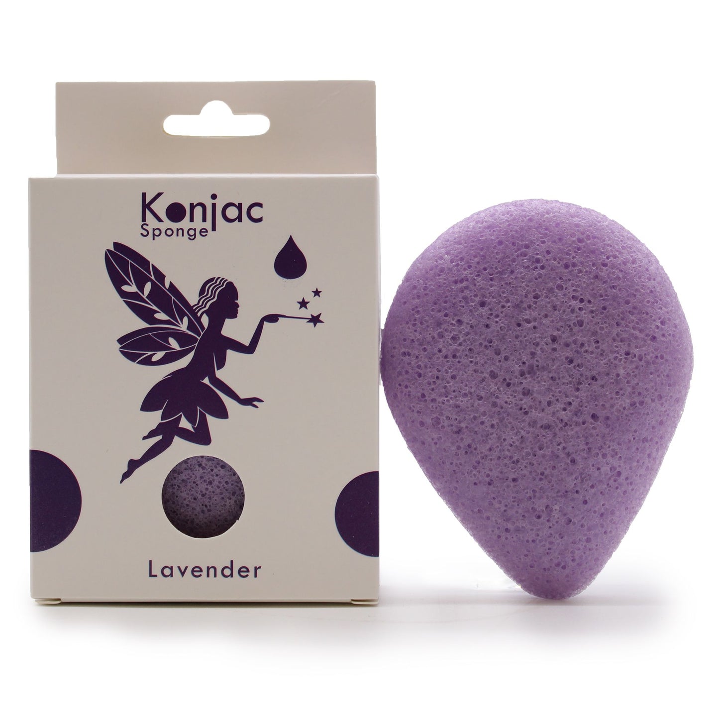 Teardrop Konjacsvamp – Lavendel – Lugnande