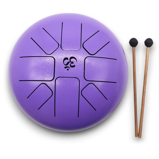 Med Steel Tongue Happy trumma Om Violet – 22x16 cm