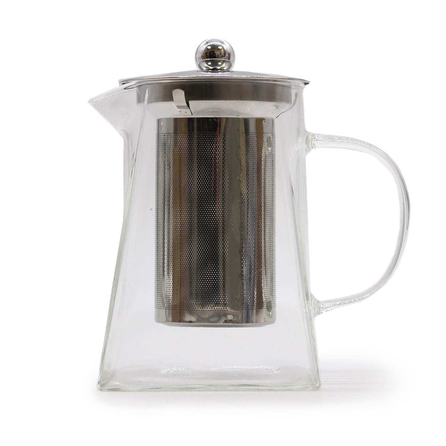 Glastekanna med infuser – tornformad design, 780 ml
