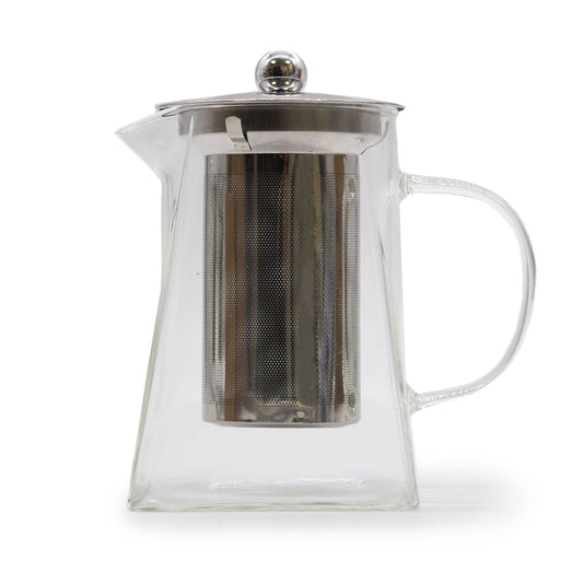 Glastekanna med infuser – tornformad design, 780 ml