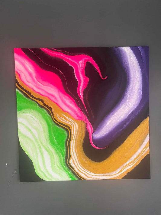 "Kosmisk Flod" (80x80 cm)