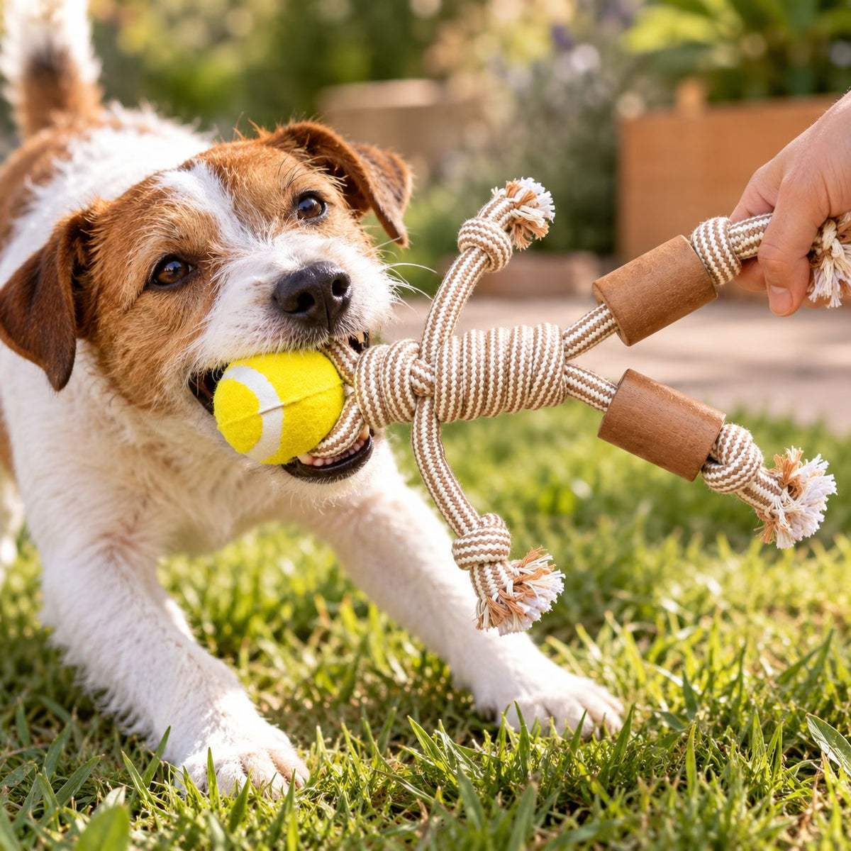 PAW Toys – Rope Ranger med kaffeträ och bol