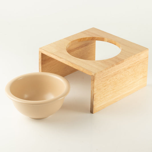 PAW Food Bowls - Stor Keramisk matskål med träställ – 14 cm