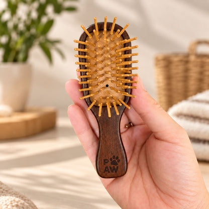 PAW Grooming Tools - Mini Brush & Massage - Bamboo Pins