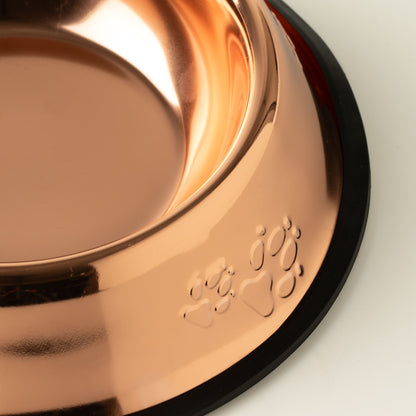 PAW Food Bowls -  Stilren matskål i kopparlook – 22 cm