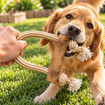PAW Toys - Coffee Wood Chew - Loop & Tug