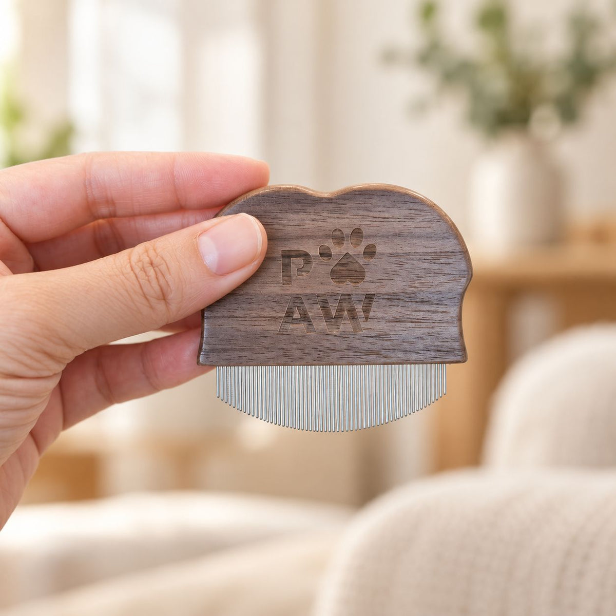 PAW Grooming Tools – Mini Grooming Comb i valnöt