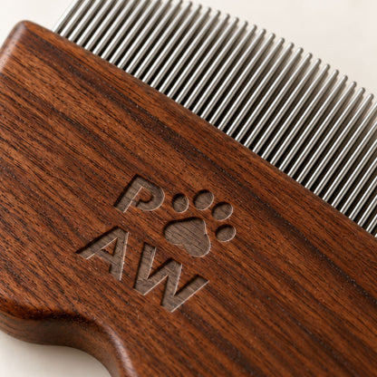 PAW Grooming Tools – Mini Grooming Comb i valnöt