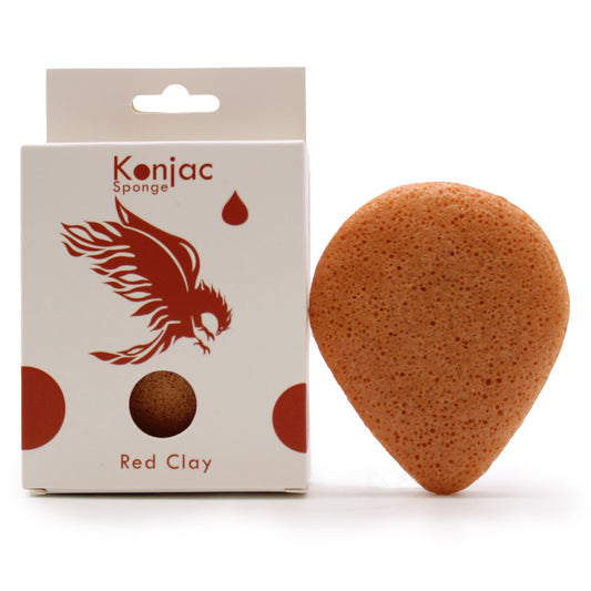 Konjacsvamp i droppform – Red Clay (Föryngrande)