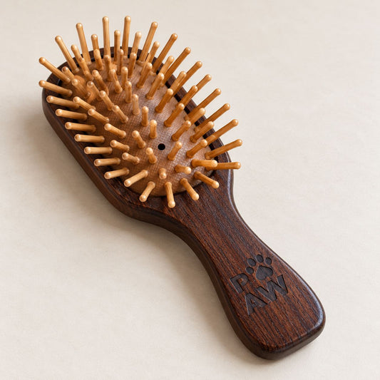 PAW Grooming Tools - Mini Brush & Massage - Bamboo Pins
