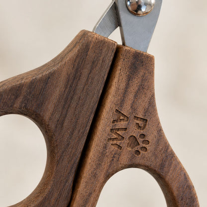 PAW Grooming Tools - Semi Circle Nail Clipper - Walnut - Stainless Steel (304)
