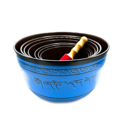 Klangskålar - Litet chakraset med sju klangskålar 14–22 cm