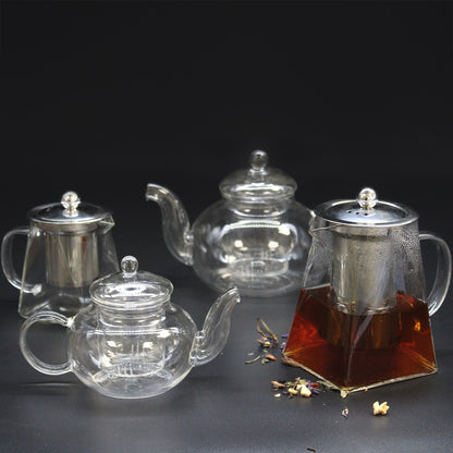 Glastekanna med infuser – modern design, 550 ml