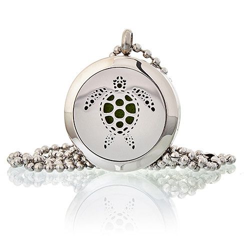 Aromaterapi‑smycke Halsband – Sköldpadda 25 mm
