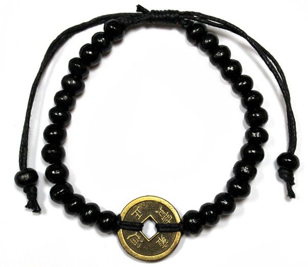 Lyckoarmband Feng Shui – Svart