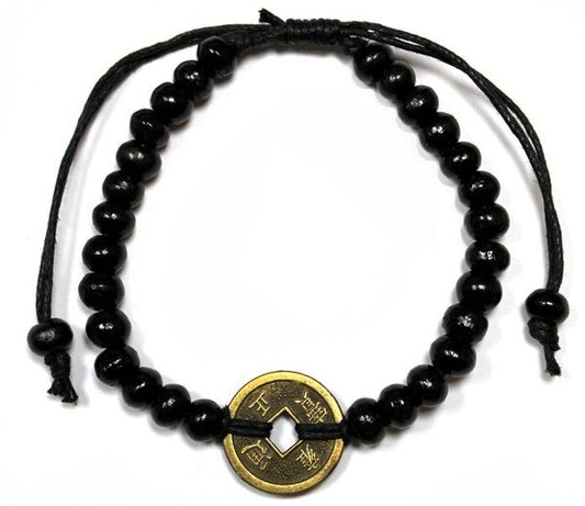 Lyckoarmband Feng Shui – Svart