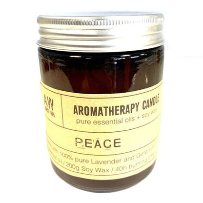 Aromaterapiljus i Sojavax 200g – Peace (Patchouli & Apelsin)