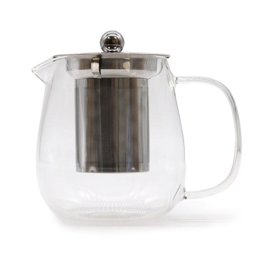 Glastekanna med infuser – modern design, 550 ml