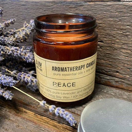 Aromaterapiljus i Sojavax 200g – Peace (Patchouli & Apelsin)