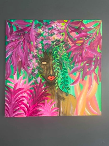 "Venus Blommande Själ" (80x80 cm)